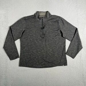 REI Co-Op Shirt Mens Large Gray 1/4 Zip Pullover Running Wicking Outdoor Stretch